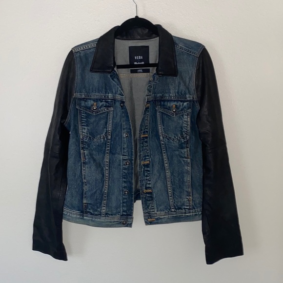 Madewell x Veda Leather and Denim Jacket